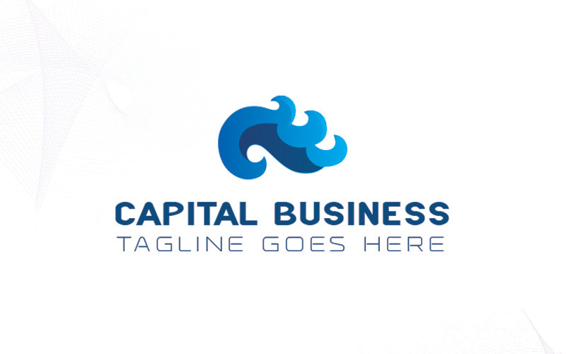 Modello di logo aziendale capitale