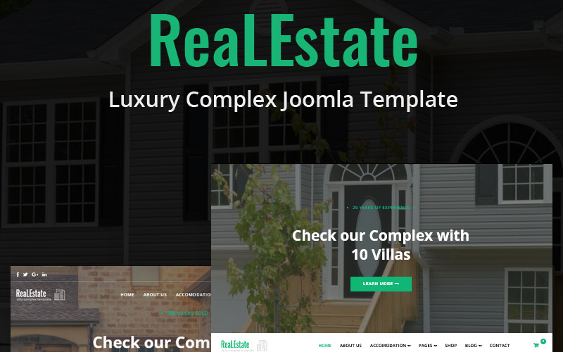 RealEstate - Modelo Joomla 5 de Complexo de Luxo