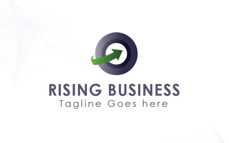 Download Шаблон логотипа "Rising Business Logo Template" / Rising Business Logo Template - Шаблон логотипа на тему графика agency booking business company consulting creative finance firm global logo marketing media money network sale selling solution world