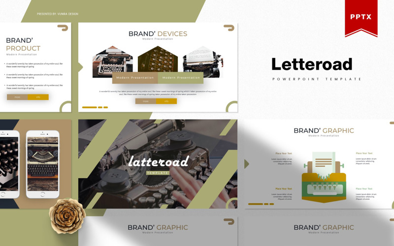 Route des lettres | Modèle PowerPoint