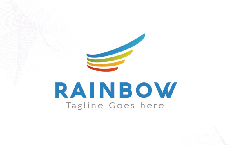 Шаблон логотипа радуги
