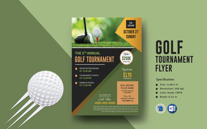 Sistec Golf Tournament Flyer - Corporate Identity Template