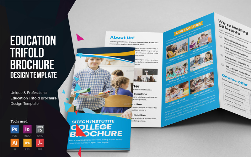 Academist - Education School Trifold Brochure - Corporate Identity Template