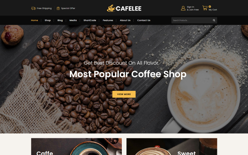 тема woocommerce food and restaurant store