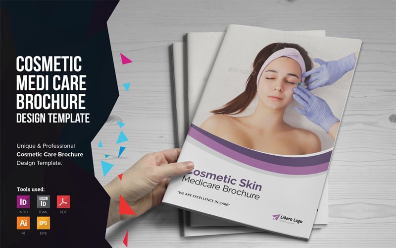 Cosmic - broszura o kosmetycznej pielęgnacji skóry - szablon tożsamości korporacyjnej