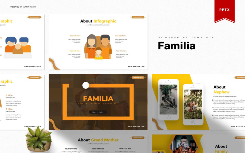 Familia | Plantilla de PowerPoint #86028 - TemplateMonster