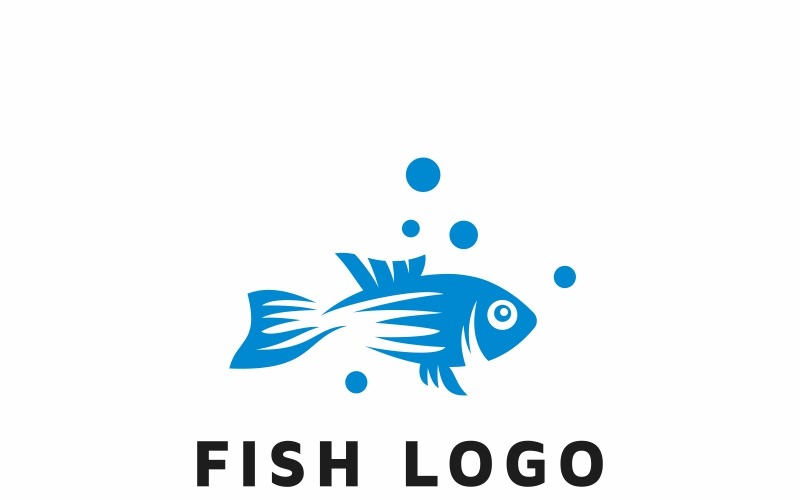 Download Шаблон логотипа "Fish Logo Template" / Fish Logo Template - Шаблон логотипа на тему графика animal labels symbol animals brand branding farm logo fish fishing food hipster minimal nature ocean pet shop premade restaurant retro