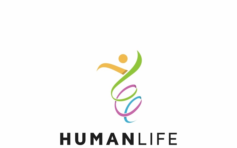 Download Шаблон логотипа "Human Life Logo Template" / Human Life Logo Template - Шаблон логотипа на тему графика balance clip-art dance ecological emblem environments farming graphic healthcare icon insignia life logo natural organic pictograph recycling silhouette stock template