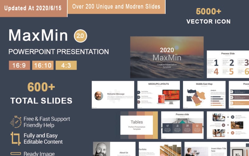 MaxMin ny kreativ PowerPoint-mall