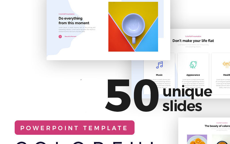 Modello di presentazione PowerPoint colorato