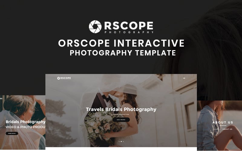 Orscope - Etkileşimli Fotoğrafçılık Web Sitesi Şablonu