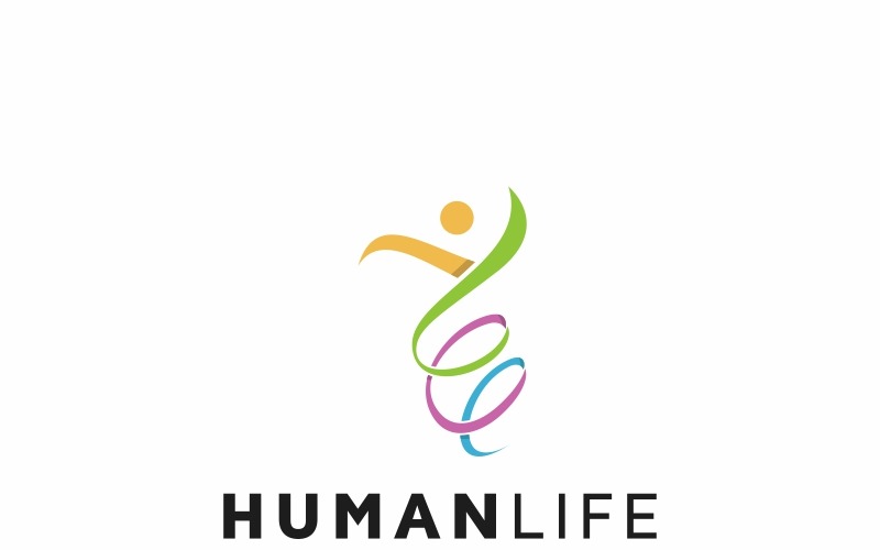 Шаблон логотипа человеческой жизни