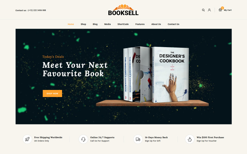 тема woocommerce books &amp; stationery store