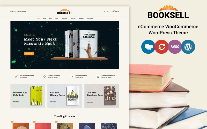 Booksell - Könyv- és írószerbolt WooCommerce téma