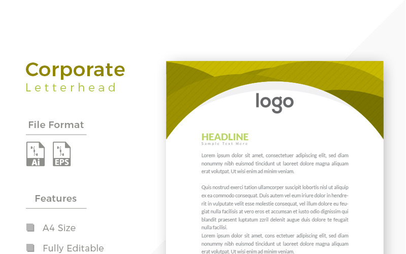 Download Фирменный стиль "Design Express Beautiful Letterhead - Corporate Identity Template" / Design Express Beautiful Letterhead - Corporate Identity Template - Фирменный стиль на тему графика simply graphics template clean professional illustration logo style letter corporate print layout creative abstract corporation contract business letterhead headline vector