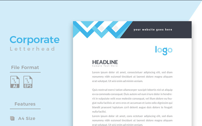 Download Фирменный стиль "Design Express - Corporate Identity Template" / Design Express - Corporate Identity Template - Фирменный стиль на тему графика template clean professional illustration logo style letter corporate print layout creative abstract corporation contract business letterhead headline vector company design