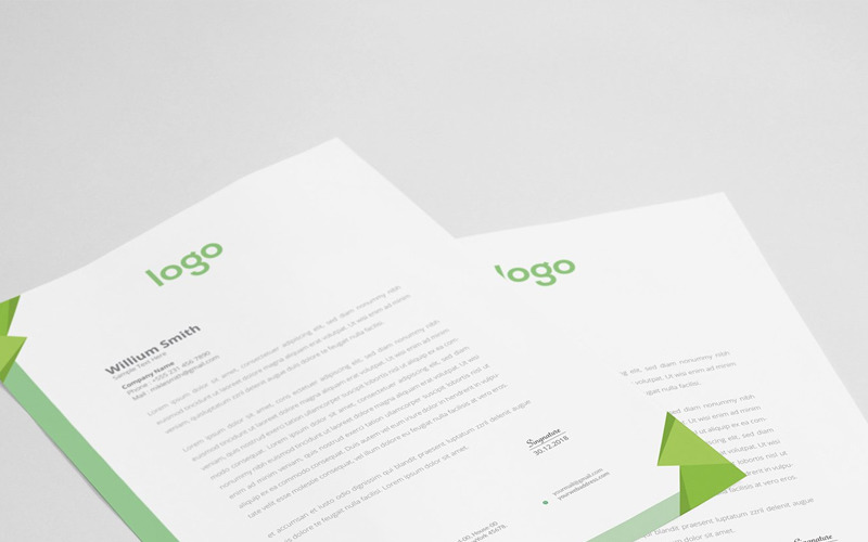 Papier à en-tête Design Pro Green - Modèle d'identité d'entreprise