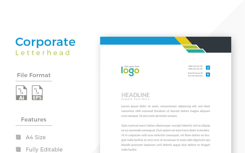 Design Pro brevpapper - mall för företagsidentitet