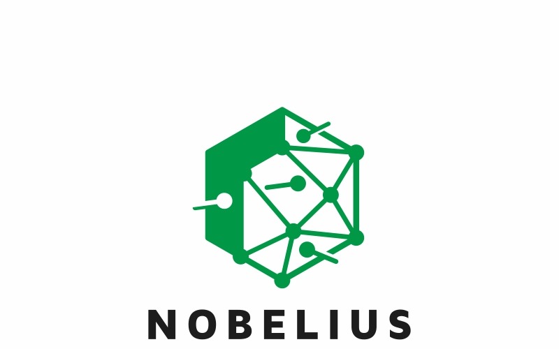 Нобеліус - шаблон логотипу із шестикутником