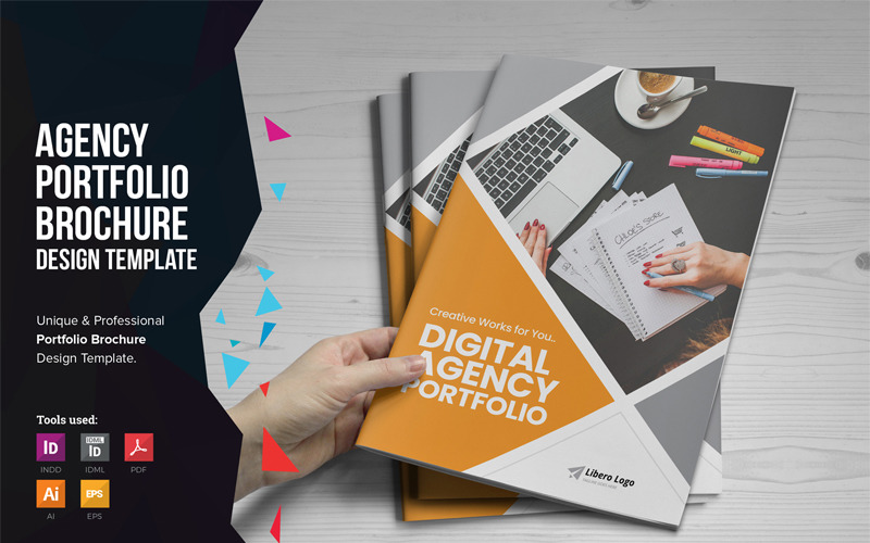 Download Фирменный стиль "Notio - Digital Agency Portfolio Brochure - Corporate Identity Template" / Notio - Digital Agency Portfolio Brochure - Corporate Identity Template - Фирменный стиль на тему графика creative agency brochure catalog trifold digital portfolio leaflet showcase product photography design service corporate multipurpose graphic designer web work samples