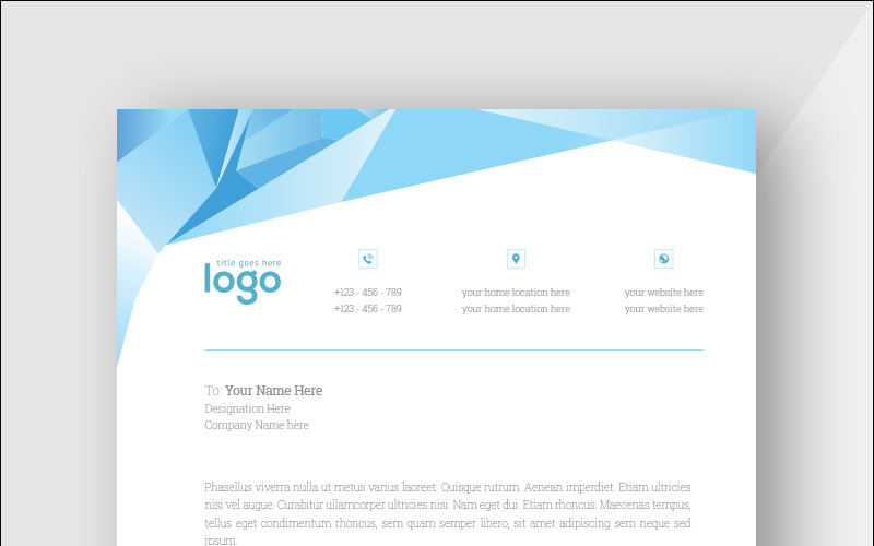 Download Фирменный стиль "Abstract Letterhead - Corporate Identity Template" / Abstract Letterhead - Corporate Identity Template - Фирменный стиль на тему графика simply graphics template clean professional illustration logo style letter corporate print layout creative abstract corporation contract business letterhead headline vector