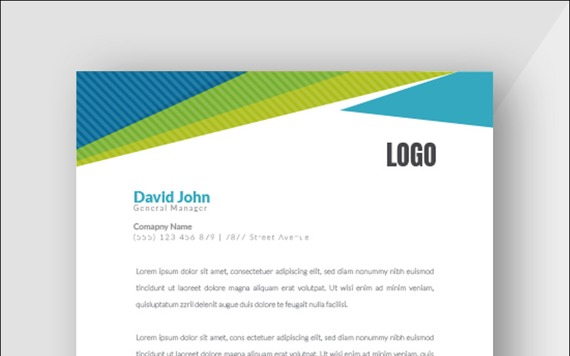 Download Фирменный стиль "Blue & Green Color - Corporate Identity Template" / Blue & Green Color - Corporate Identity Template - Фирменный стиль на тему графика simply graphics template clean professional illustration logo style letter corporate print layout creative abstract corporation contract business letterhead headline vector