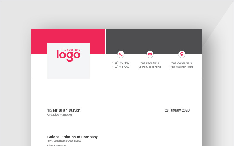 Download Фирменный стиль "Clean Letterhead - Corporate Identity Template" / Clean Letterhead - Corporate Identity Template - Фирменный стиль на тему графика simply graphics template clean professional illustration logo style letter corporate print layout creative abstract corporation contract business letterhead headline vector