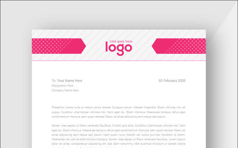 Design Pro Simple Letterhead - Modèle d'identité d'entreprise