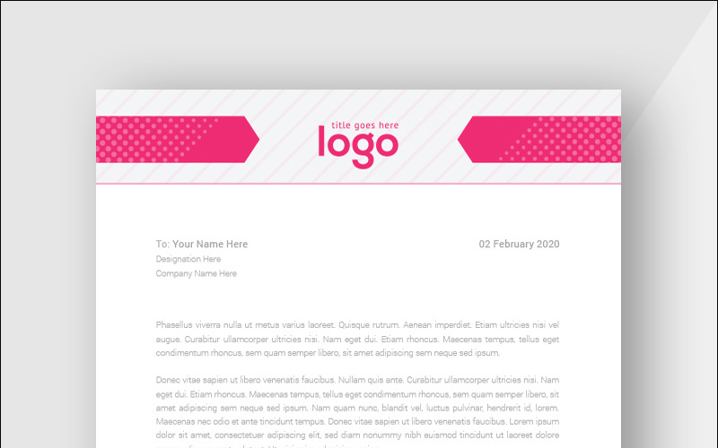 Design Pro Simple Letterhead - Шаблон фирменного стиля
