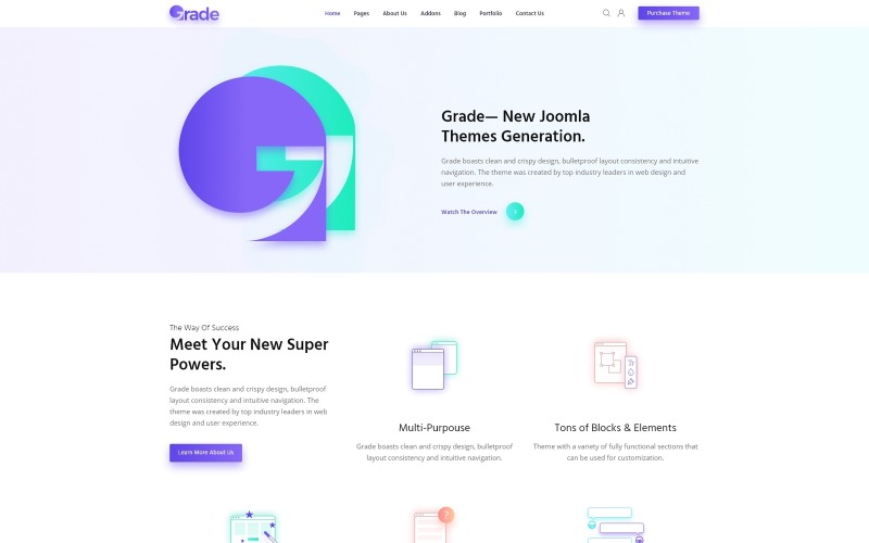 Grade - Template Joomla Moderno Multiuso
