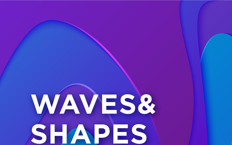 Хвилі та форми яскраві - ілюстрація