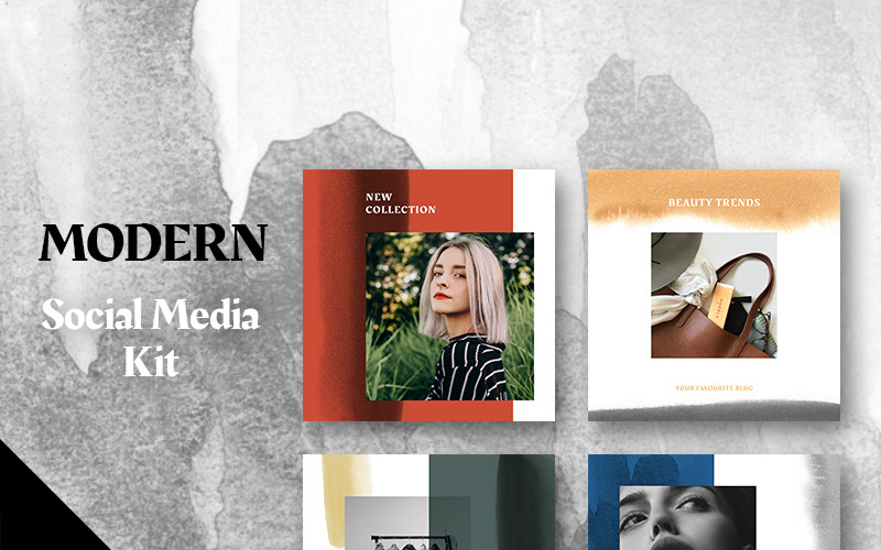 Download Шаблон для соцсетей "Instagram Stories Kit (Vol.34) Social Media Template" / Instagram Stories Kit (Vol.34) Social Media Template - Шаблон для соцсетей на тему графика influencer blogger pack fashion store floral colorful feminine post banner square article modern stylish watercolor wedding