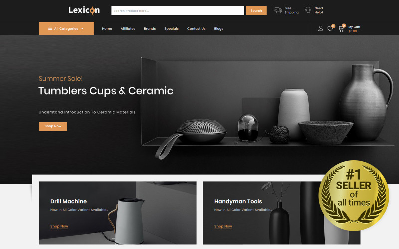 магазин кухонных принадлежностей opencart шаблон