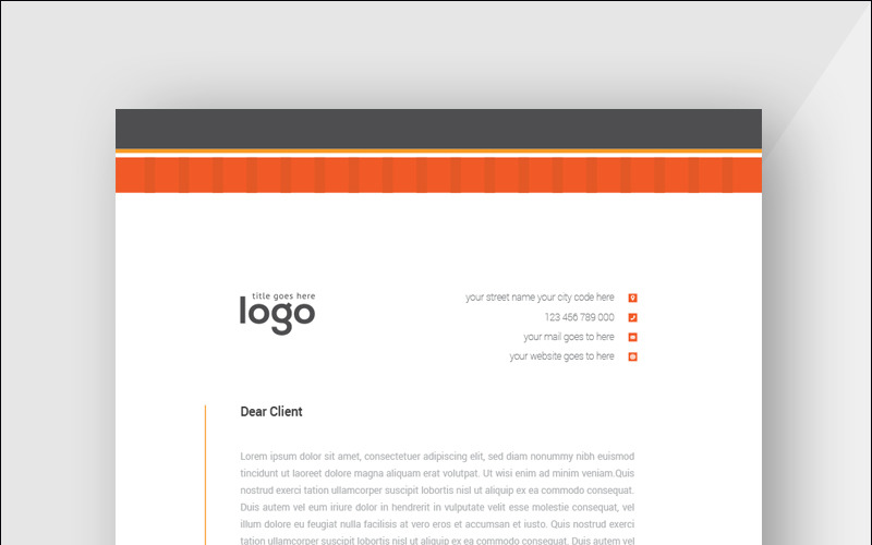 Download Фирменный стиль "Minimal Letterhead - Corporate Identity Template" / Minimal Letterhead - Corporate Identity Template - Фирменный стиль на тему графика simply graphics template clean professional illustration logo style letter corporate print layout creative abstract corporation contract business letterhead headline vector