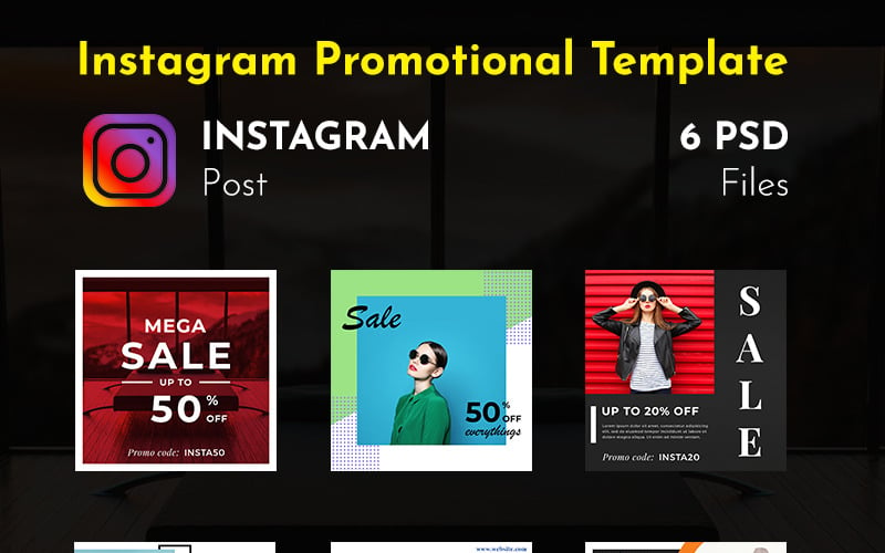 Optimaliseer Instagram-promotietemplate. voor sociale media