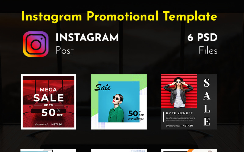 Download Шаблон для соцсетей "Optimise Instagram Promotional Template. for Social Media" / Optimise Instagram Promotional Template. for Social Media - Шаблон для соцсетей на тему графика instagram post image social media sale promotion promotional facebook twitter profile product salepost offer fashion