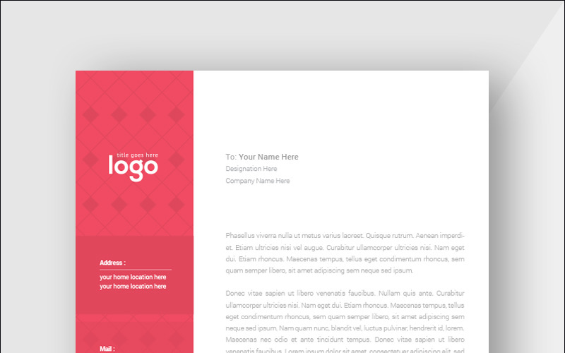 Download Фирменный стиль "Red Colour Letterhead - Corporate Identity Template" / Red Colour Letterhead - Corporate Identity Template - Фирменный стиль на тему графика simply graphics template clean professional illustration logo style letter corporate print layout creative abstract corporation contract business letterhead headline vector