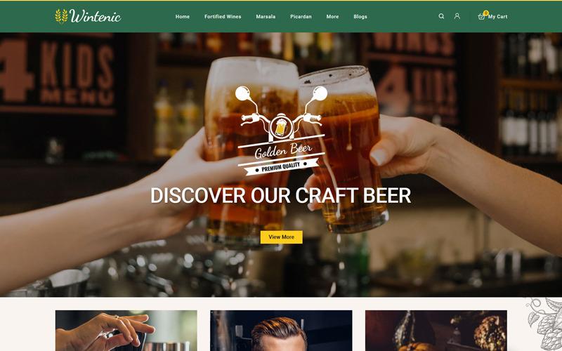 шаблон opencart wine &amp; drink shop