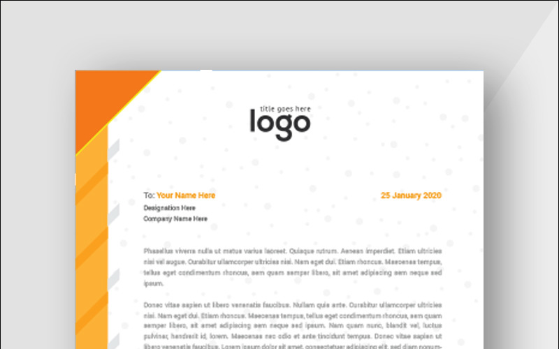 Download Фирменный стиль "Yellow Colour Letterhead - Corporate Identity Template" / Yellow Colour Letterhead - Corporate Identity Template - Фирменный стиль на тему графика simply graphics template clean professional illustration logo style letter corporate print layout creative abstract corporation contract business letterhead headline vector