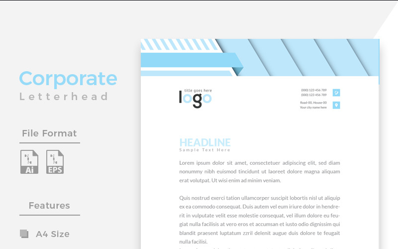 Download Фирменный стиль "Zaas - Corporate Identity Template" / Zaas - Corporate Identity Template - Фирменный стиль на тему графика template clean professional illustration logo style letter corporate print layout creative abstract corporation contract business letterhead headline vector company design