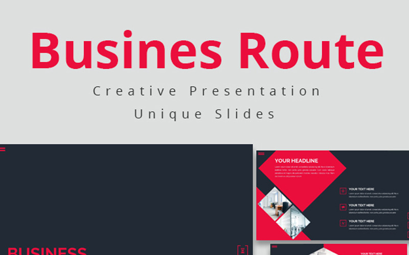 Business Route PowerPoint-Vorlage