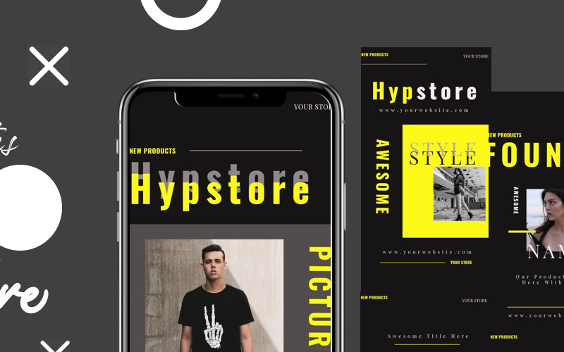 Hypstore Instagram-berättelser om sociala medier