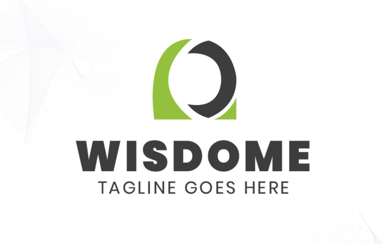Download Шаблон логотипа "Wisdome Logo Template" / Wisdome Logo Template - Шаблон логотипа на тему графика clean colorful crest design graphic green letter logo logotype modern print ready red resizable simple template v vector