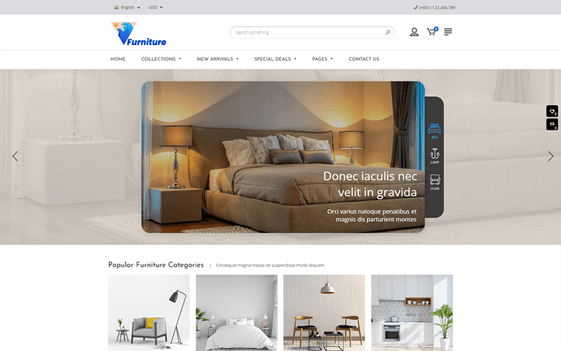 Möbler - sektionerat responsivt Shopify-tema