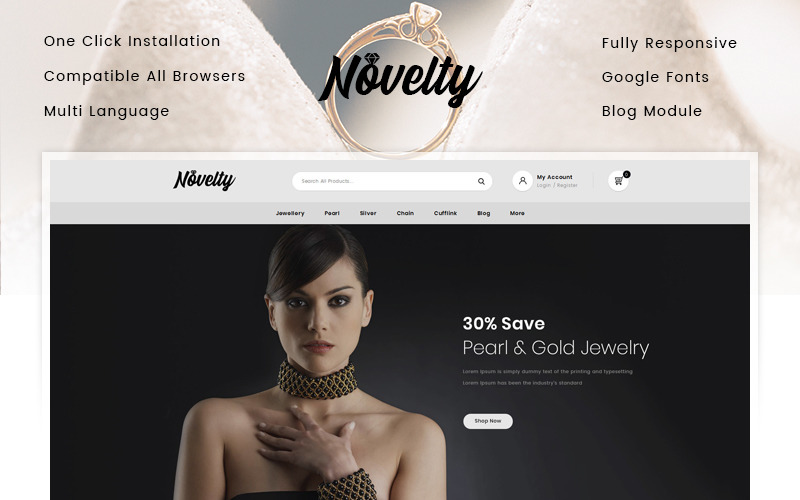 ювелирный магазин prestashop тема