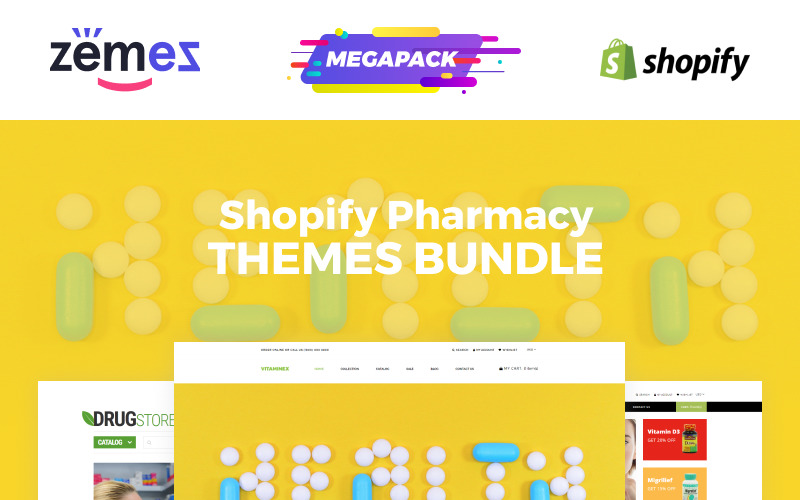 аптечный пакет shopify тема
