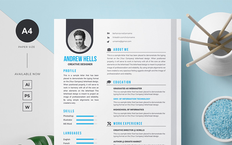 Andrew Hells CV Resume Template
