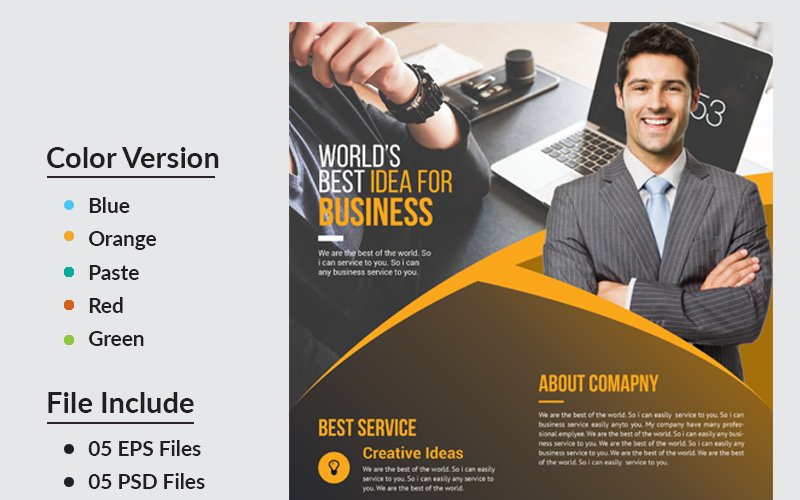 Download Фирменный стиль "BDDL Business Flyer - Corporate Identity Template" / BDDL Business Flyer - Corporate Identity Template - Фирменный стиль на тему графика flyer corporate liflet computer internet stationery poster id kit blue hi-quality official sample business logo professional modern art standard creative
