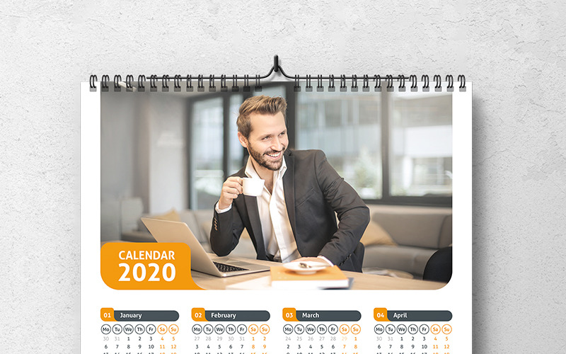 Calendario 2020 con planificador de 3 estilos de color