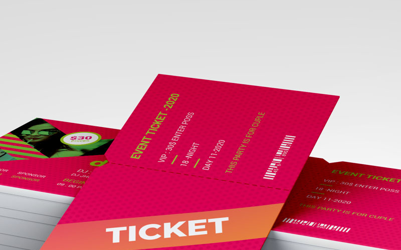 Download Фирменный стиль "Event Ticket - Corporate Identity Template" / Event Ticket - Corporate Identity Template - Фирменный стиль на тему графика ticket event liflet computer internet stationery poster id kit blue hi-quality official symple business logo professional modern art standard creative